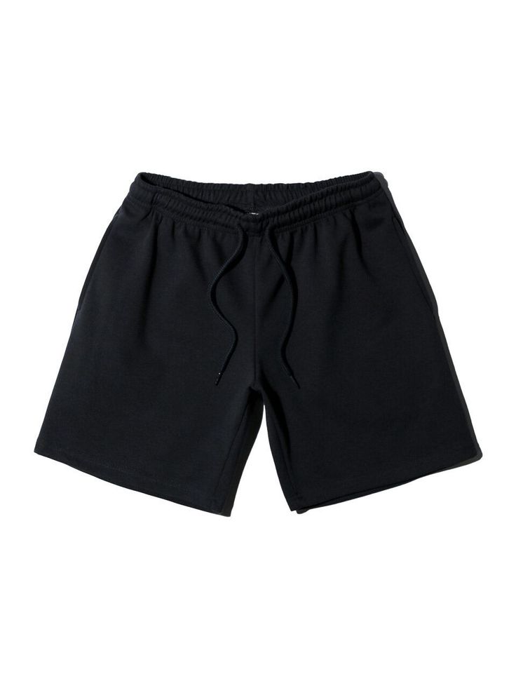 Black Unicolor Short